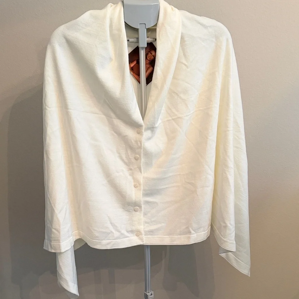 IMAN Cream Shawl Cardigan